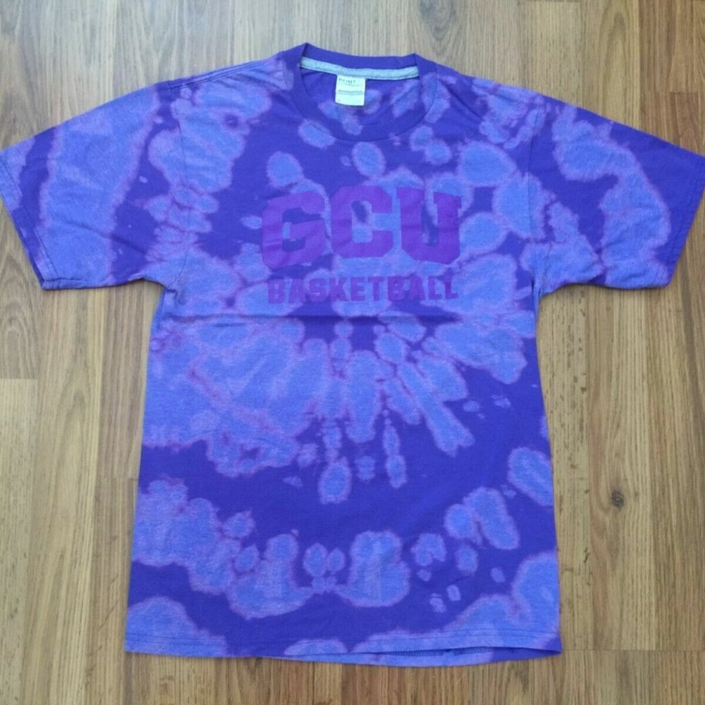 GCU Lopes NCAA GRAND CANYON UNIVERSITY REVERSE TIE DYE Size Small T Shirt!